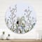 Designart - Border With Cranes & Peonies In Chinoiserie Style - Traditional Metal Circle Wall Art